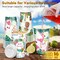 48 Pcs Hawaiian Luau Party Disposable Coffee Cups with Lids, 16 oz Summer Paper To Go Coffee Cups, Tropical Floral Hibiscus Palm Tree